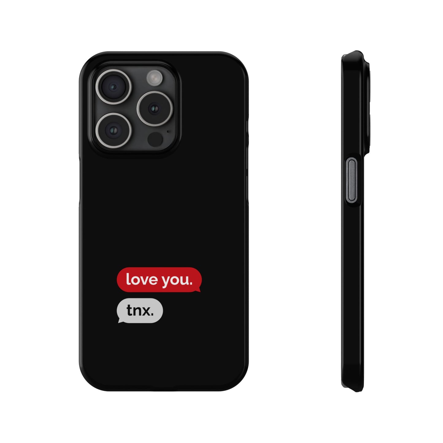 Husă telefon — love you. / tnx.