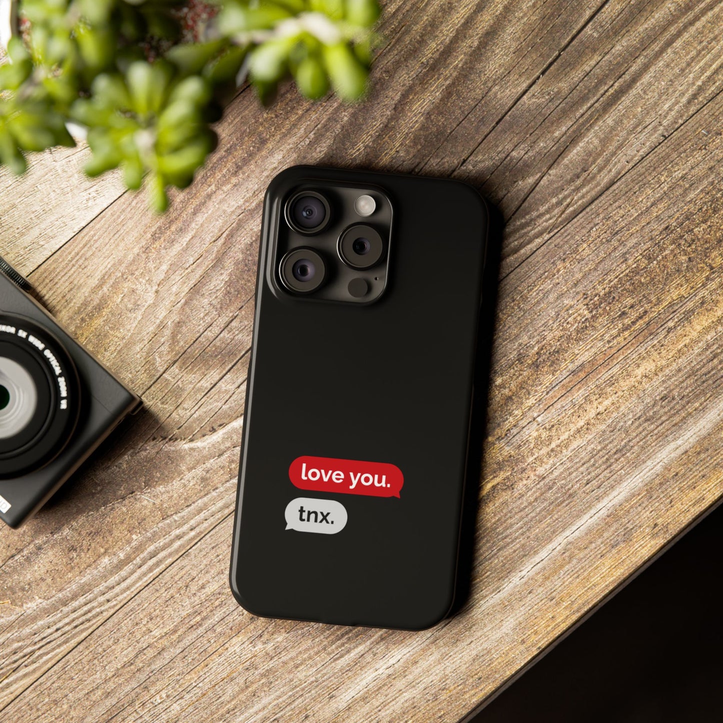 Husă telefon — love you. / tnx.